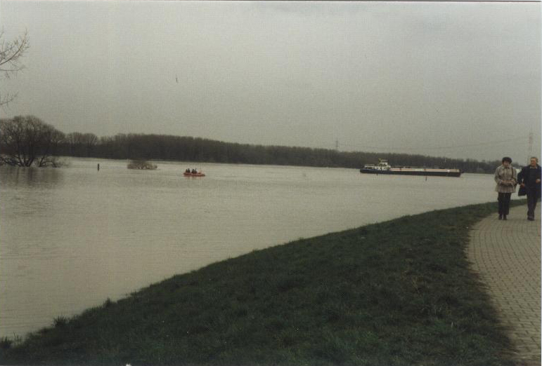 1988: Frühjahrshochwasser in Zons